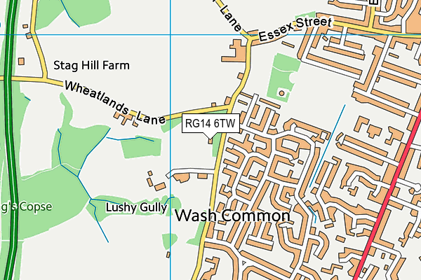 RG14 6TW map - OS VectorMap District (Ordnance Survey)