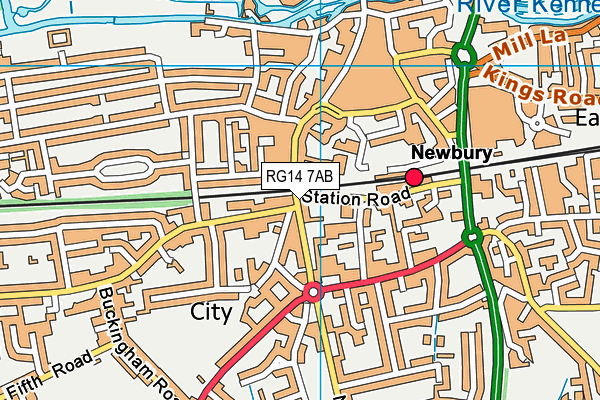 RG14 7AB map - OS VectorMap District (Ordnance Survey)
