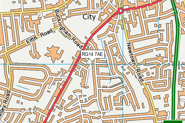 RG14 7AE map - OS VectorMap District (Ordnance Survey)