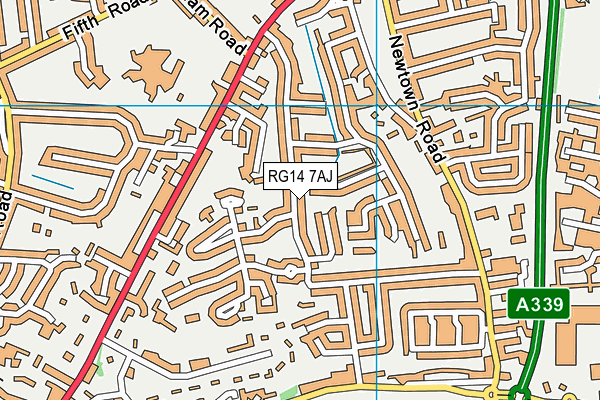 RG14 7AJ map - OS VectorMap District (Ordnance Survey)