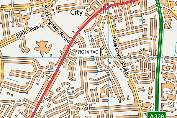 RG14 7AQ map - OS VectorMap District (Ordnance Survey)