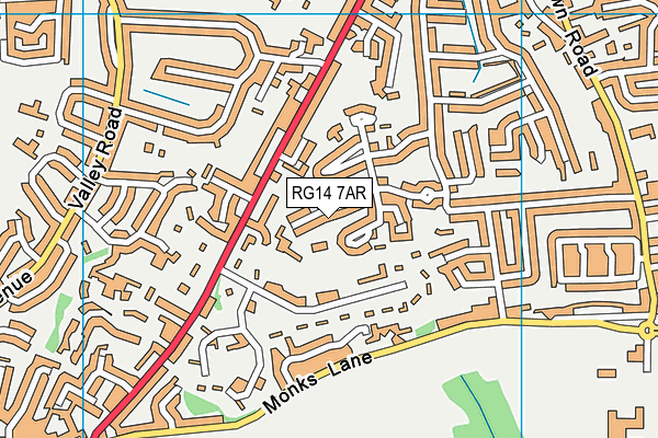 RG14 7AR map - OS VectorMap District (Ordnance Survey)