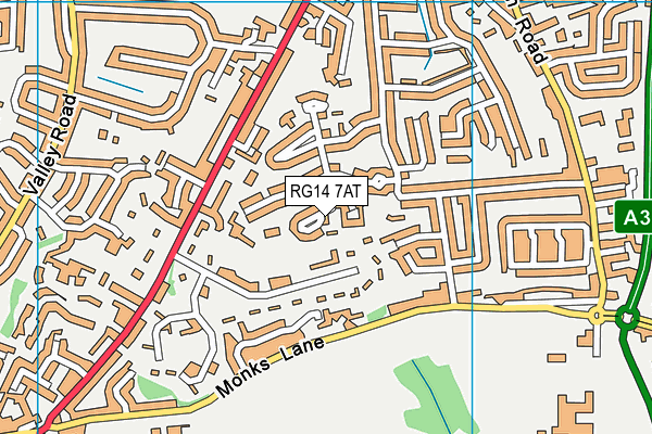 RG14 7AT map - OS VectorMap District (Ordnance Survey)