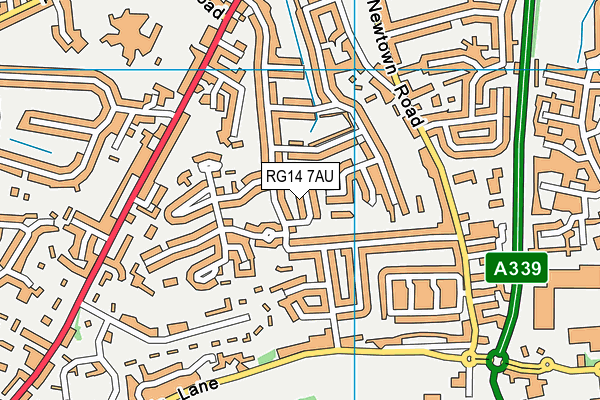 RG14 7AU map - OS VectorMap District (Ordnance Survey)