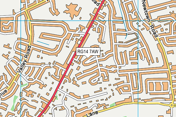 RG14 7AW map - OS VectorMap District (Ordnance Survey)