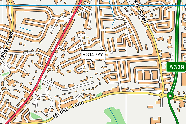 RG14 7AY map - OS VectorMap District (Ordnance Survey)
