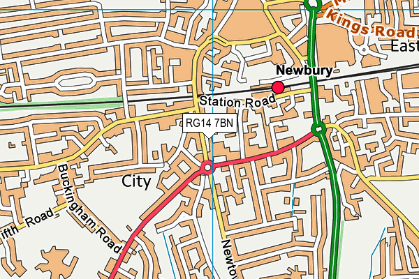 RG14 7BN map - OS VectorMap District (Ordnance Survey)