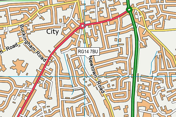 RG14 7BU map - OS VectorMap District (Ordnance Survey)