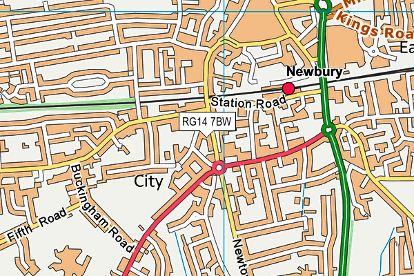 RG14 7BW map - OS VectorMap District (Ordnance Survey)
