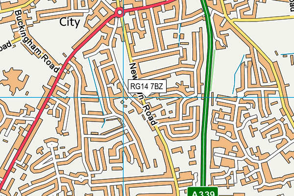 RG14 7BZ map - OS VectorMap District (Ordnance Survey)