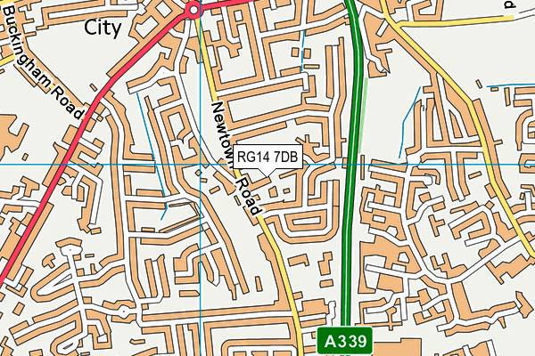RG14 7DB map - OS VectorMap District (Ordnance Survey)