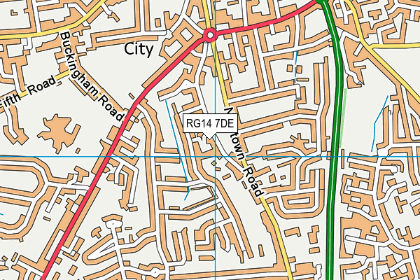 RG14 7DE map - OS VectorMap District (Ordnance Survey)