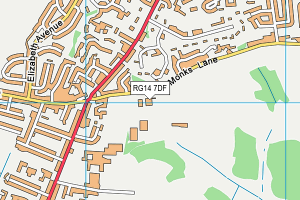 RG14 7DF map - OS VectorMap District (Ordnance Survey)