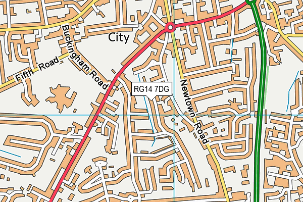 RG14 7DG map - OS VectorMap District (Ordnance Survey)