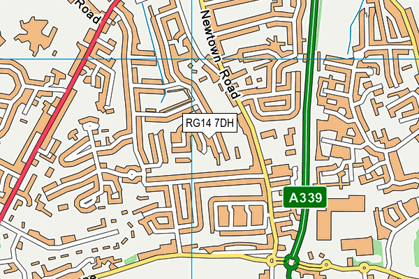 RG14 7DH map - OS VectorMap District (Ordnance Survey)