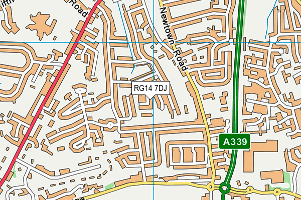 RG14 7DJ map - OS VectorMap District (Ordnance Survey)