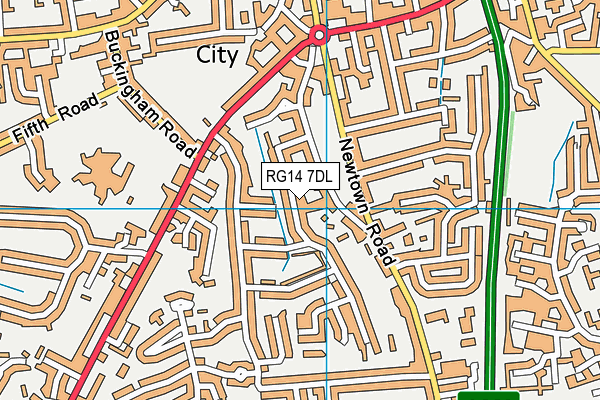 RG14 7DL map - OS VectorMap District (Ordnance Survey)