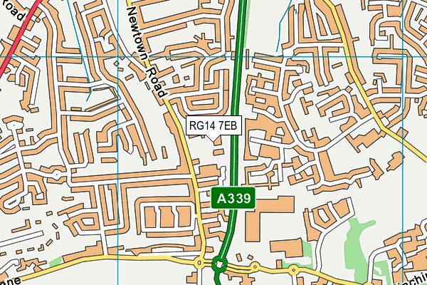 RG14 7EB map - OS VectorMap District (Ordnance Survey)