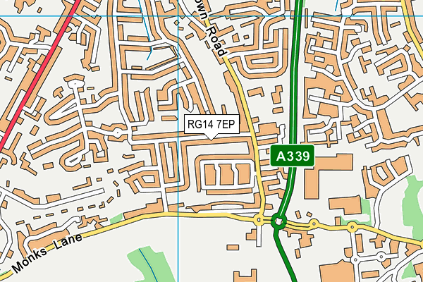 RG14 7EP map - OS VectorMap District (Ordnance Survey)
