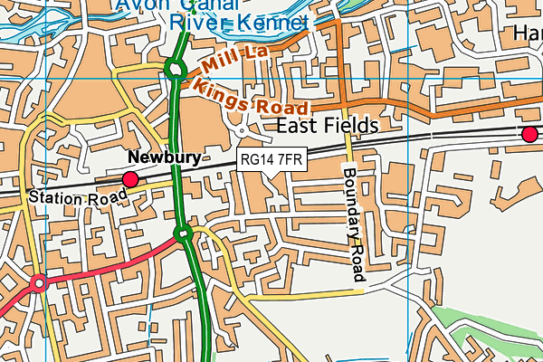 RG14 7FR map - OS VectorMap District (Ordnance Survey)