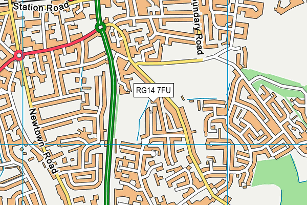 RG14 7FU map - OS VectorMap District (Ordnance Survey)