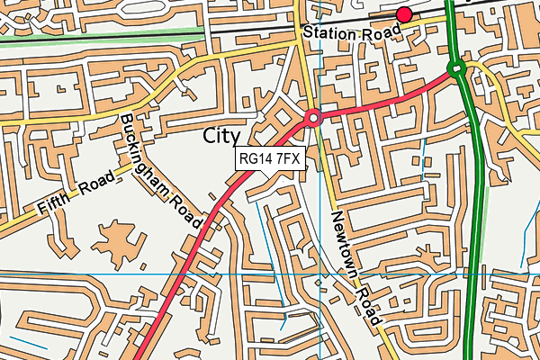 RG14 7FX map - OS VectorMap District (Ordnance Survey)