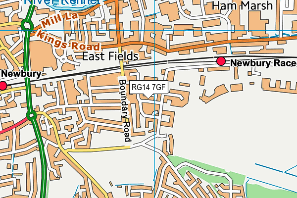 RG14 7GF map - OS VectorMap District (Ordnance Survey)
