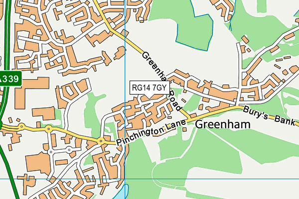 RG14 7GY map - OS VectorMap District (Ordnance Survey)