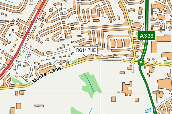 RG14 7HE map - OS VectorMap District (Ordnance Survey)