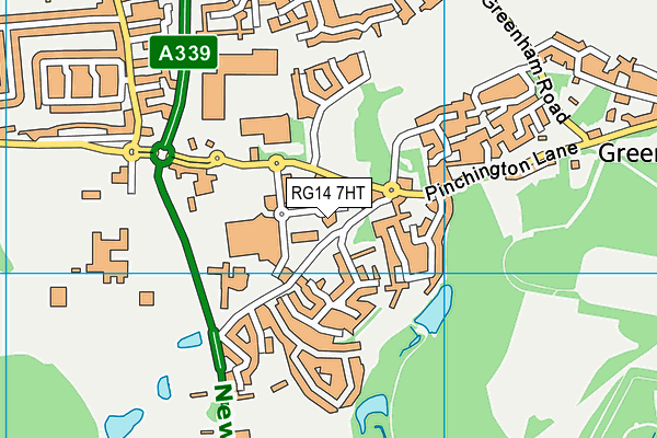 RG14 7HT map - OS VectorMap District (Ordnance Survey)
