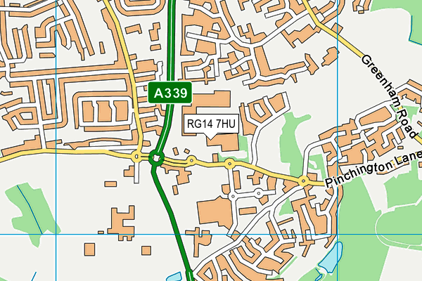 RG14 7HU map - OS VectorMap District (Ordnance Survey)