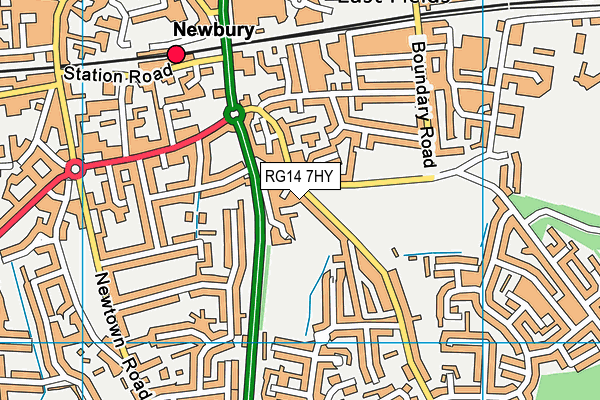 RG14 7HY map - OS VectorMap District (Ordnance Survey)