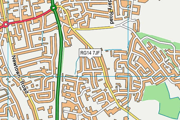 RG14 7JF map - OS VectorMap District (Ordnance Survey)