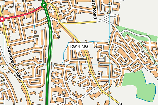 RG14 7JG map - OS VectorMap District (Ordnance Survey)