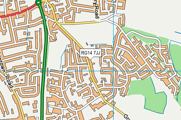 RG14 7JJ map - OS VectorMap District (Ordnance Survey)