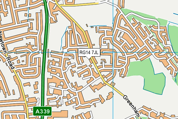 RG14 7JL map - OS VectorMap District (Ordnance Survey)