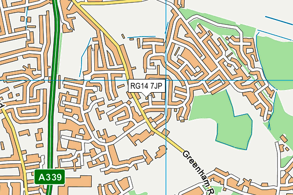 RG14 7JP map - OS VectorMap District (Ordnance Survey)