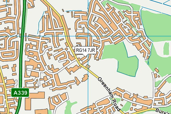 RG14 7JR map - OS VectorMap District (Ordnance Survey)