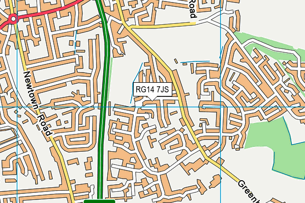 RG14 7JS map - OS VectorMap District (Ordnance Survey)