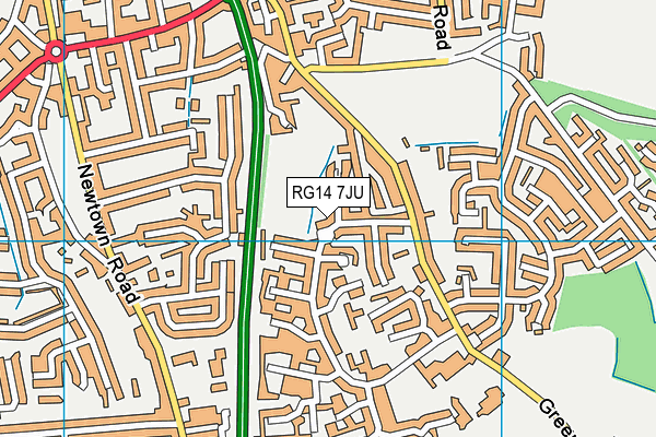 RG14 7JU map - OS VectorMap District (Ordnance Survey)