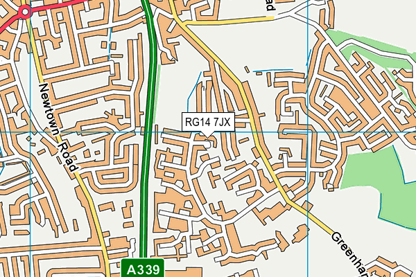 RG14 7JX map - OS VectorMap District (Ordnance Survey)