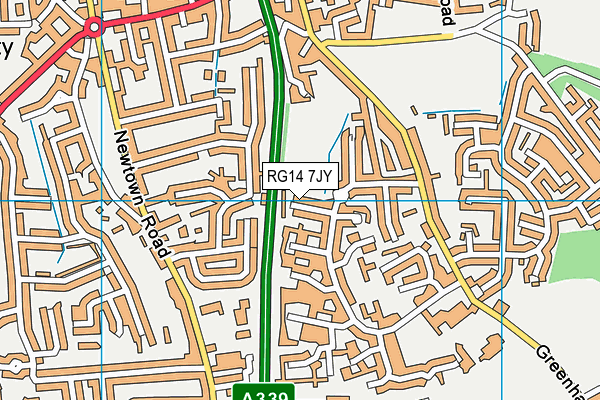 RG14 7JY map - OS VectorMap District (Ordnance Survey)