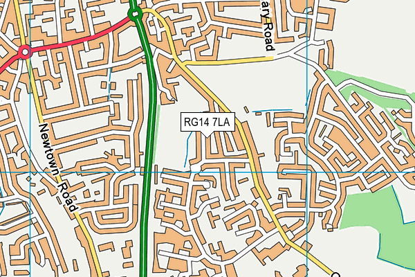 RG14 7LA map - OS VectorMap District (Ordnance Survey)