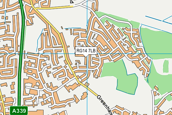 RG14 7LB map - OS VectorMap District (Ordnance Survey)