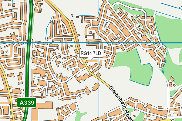 RG14 7LD map - OS VectorMap District (Ordnance Survey)