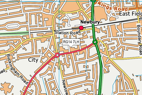 RG14 7LH map - OS VectorMap District (Ordnance Survey)