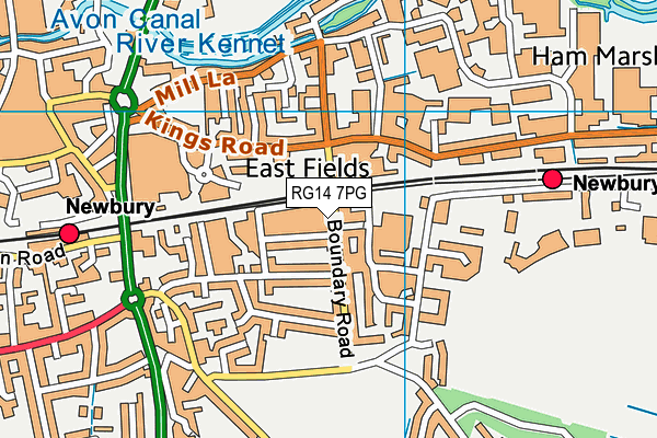 RG14 7PG map - OS VectorMap District (Ordnance Survey)