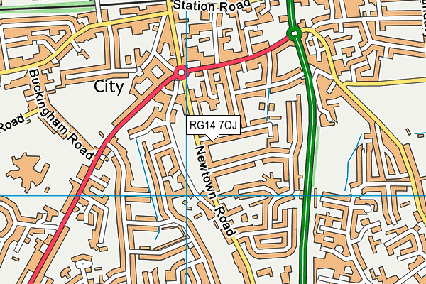 RG14 7QJ map - OS VectorMap District (Ordnance Survey)