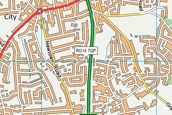 RG14 7QP map - OS VectorMap District (Ordnance Survey)
