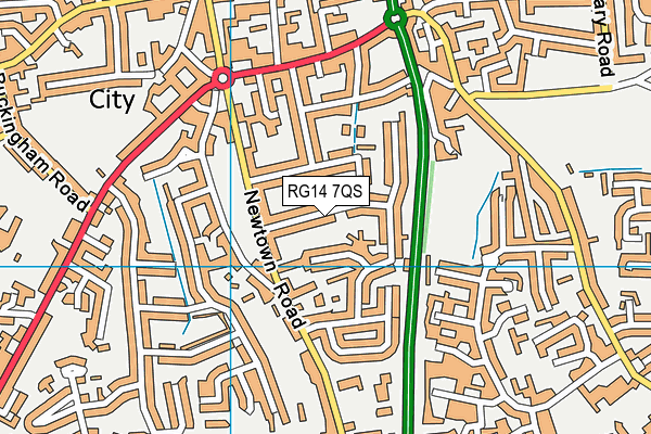 RG14 7QS map - OS VectorMap District (Ordnance Survey)